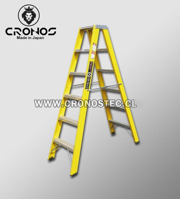 Escalera Tijera Doble Acceso De Fibra De Vidrio 3.60 M/ 12 PASOS.
